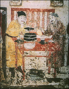 下八里村1號(hào)墓壁畫--點(diǎn)茶圖